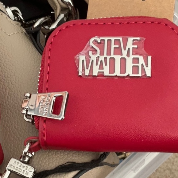 Steve Madden Vibrant Red Shoulder Bag with Silver Accents - Picture 12 of 12